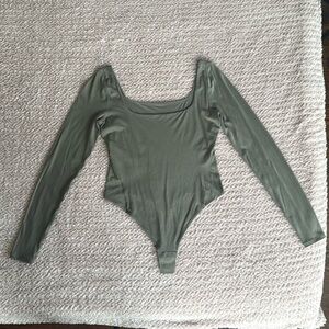 Nulu Square-Neck Long-Sleeve Bodysuit